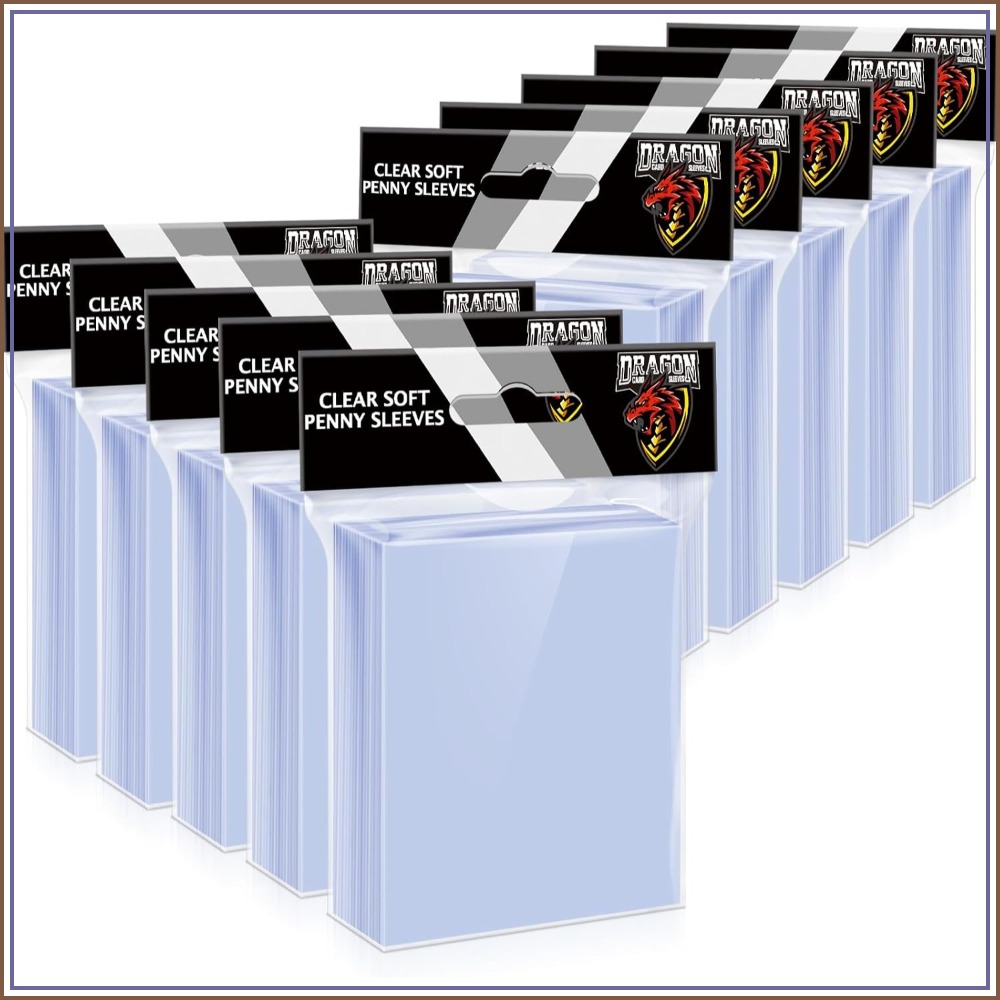 Card Penny Sleeve - 1000枚入りカードスリーブ トップローダー トレーディングカード用、ペニースリーブプロテクター スポーツカード 野球 フットボール