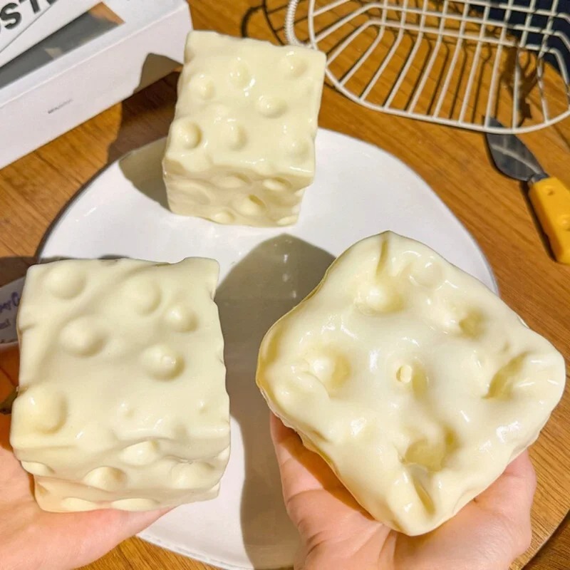 Fidget Cube Original - タバ スクイッシー チーズキューブ ストレスボール 形を変えられるスクイーズボール ノンリバウンド感覚フィジェットトイ