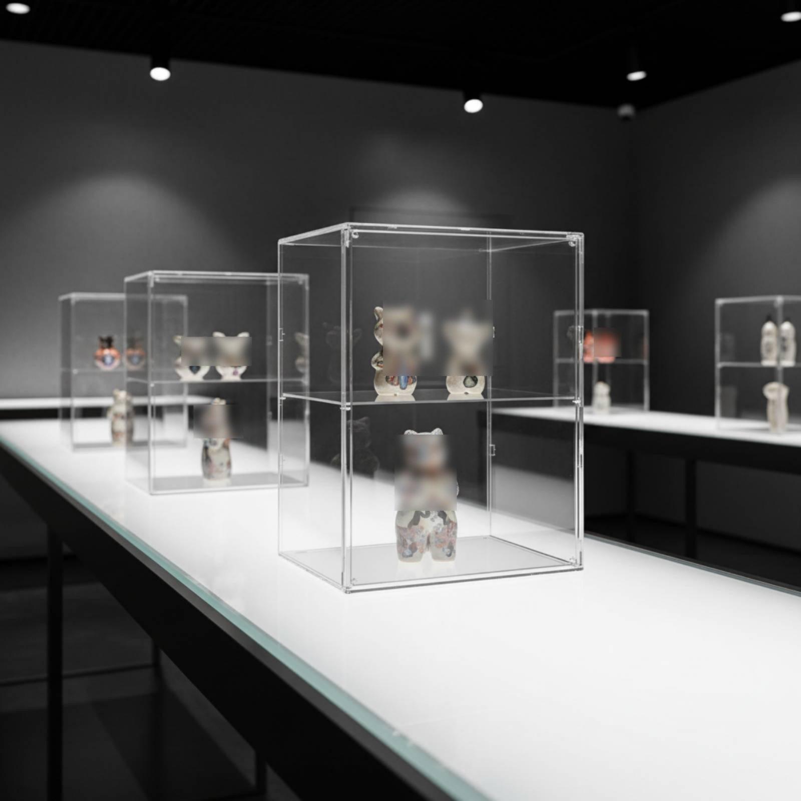 大型アクリル製ドールディスプレイ棚、取り外し可能な仕切り付き - Display Case Acrylic のレビューと価格